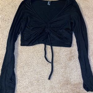 Black crop top